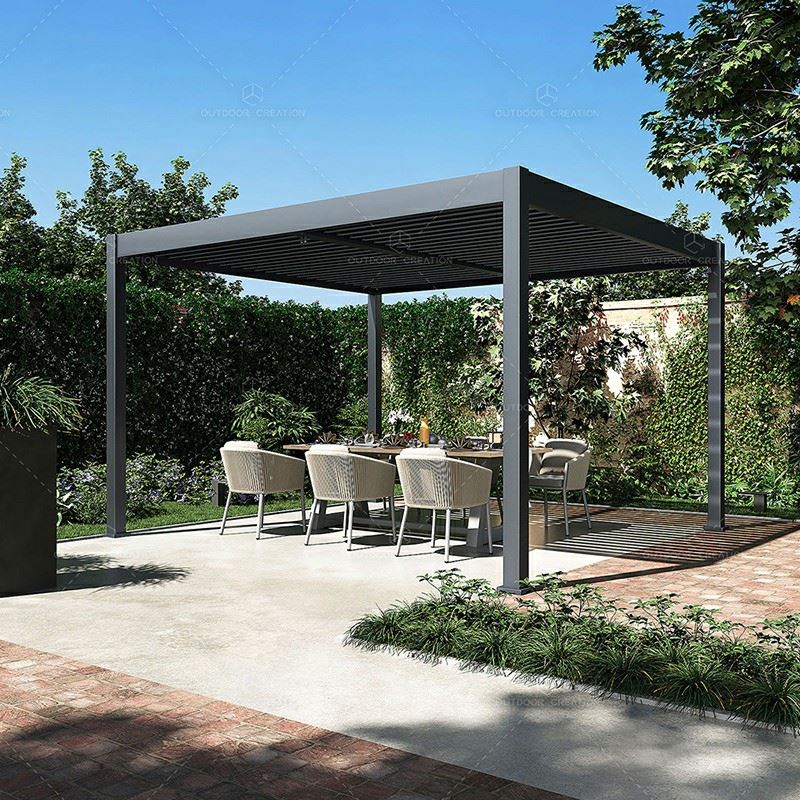 Pergola With Motorized Louvers factory